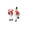 Contemporary Home Living Set of 2 Sitting Snowman with Hat and Earmuffs Christmas Plush Figures 20"